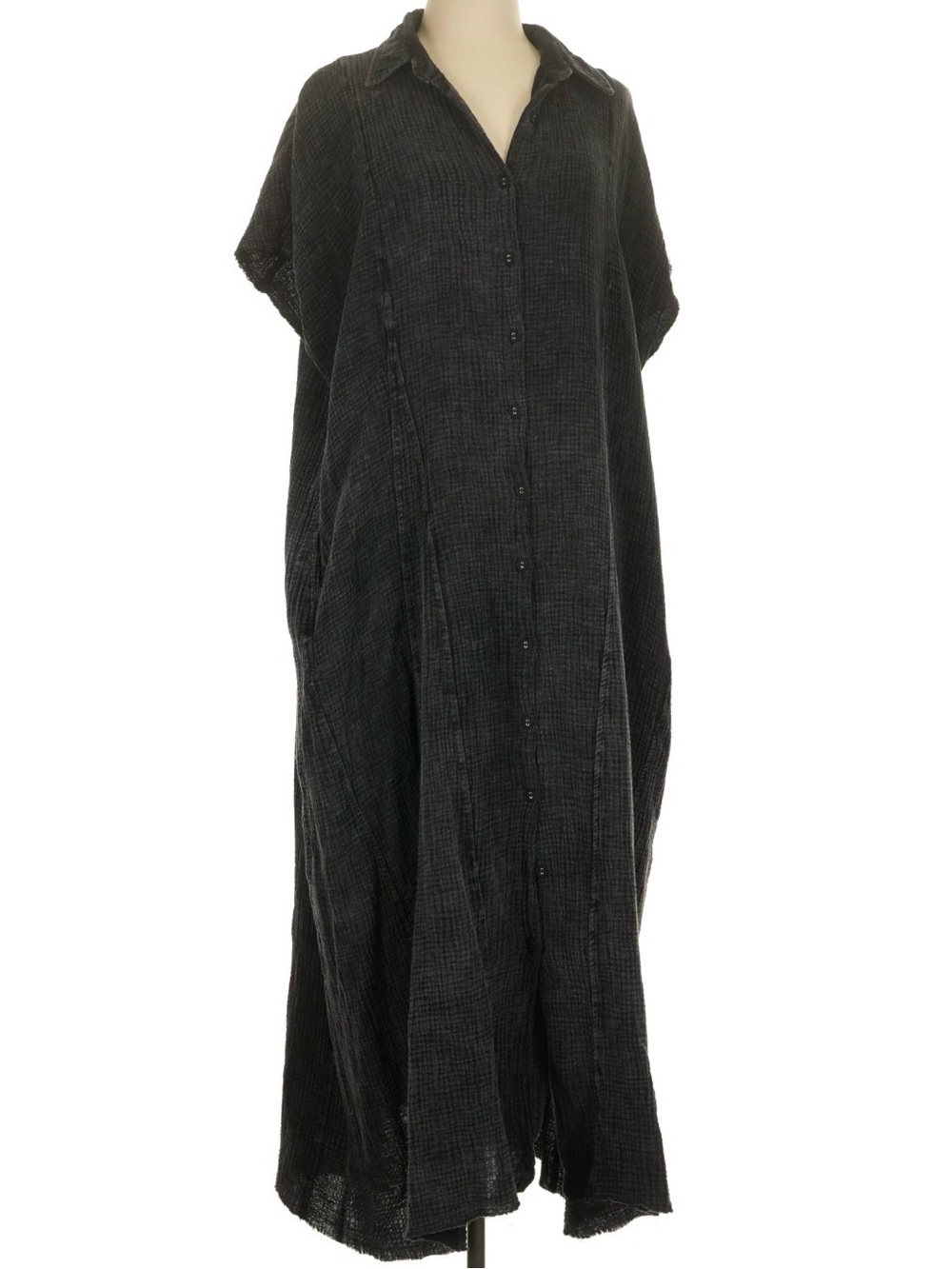 Dressed in LALA California Cool Mineral Wash Black Maxi Dress